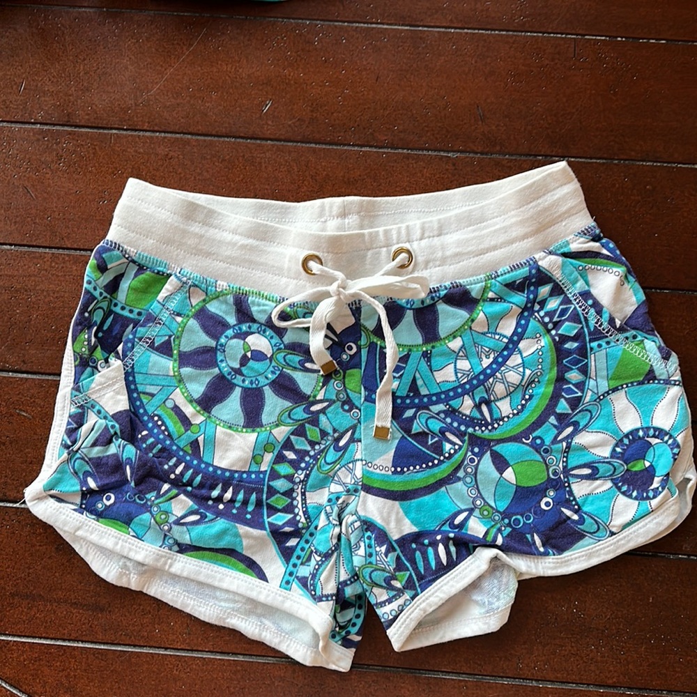 Macbeth Collection by Margaret Joseph cotton shorts. Tie&elastics. 2 front poc.